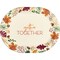Party Central Disposable Gather Together Fall Harvest Oval Dinner Plates - 12" - Club Pack of 96